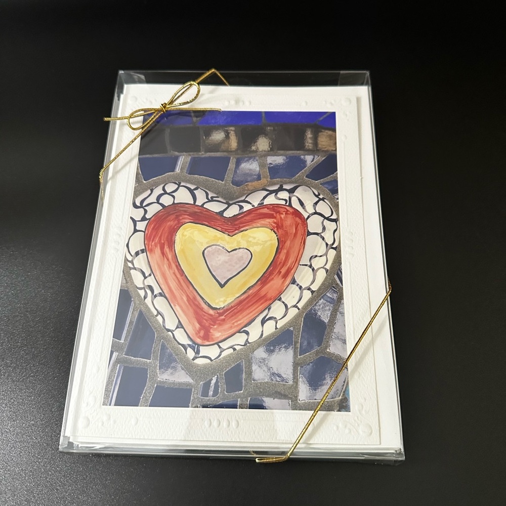 READY MADE GIFT! Set of 6 Colorful Photo Mosaic Art Cards—5 by 7, Blank Inside - Picture 2 of 8